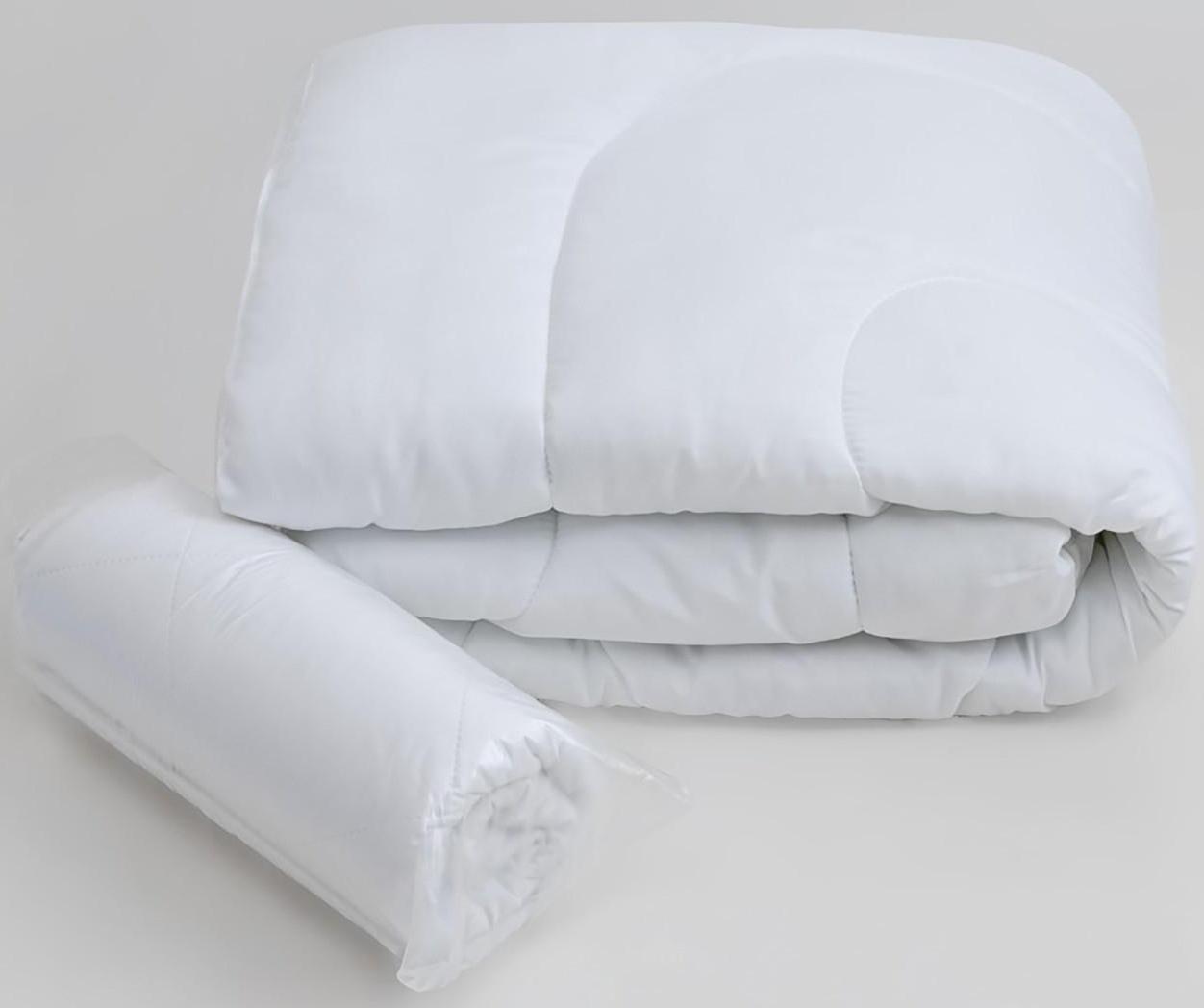 Одеяло одноигол 172х205см, файбер 500г/м, микрофибра белая 80г/м, 100% полиэстер