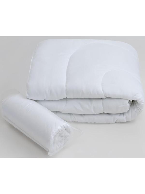 Одеяло одноигол 172х205см, файбер 500г/м, микрофибра белая 80г/м, 100% полиэстер