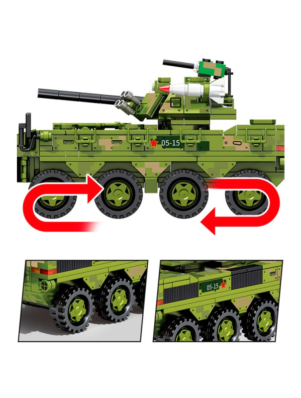 Конструктор Sembo Block «Боевая машина пехоты ZBL-09» 203115 / 455 деталей