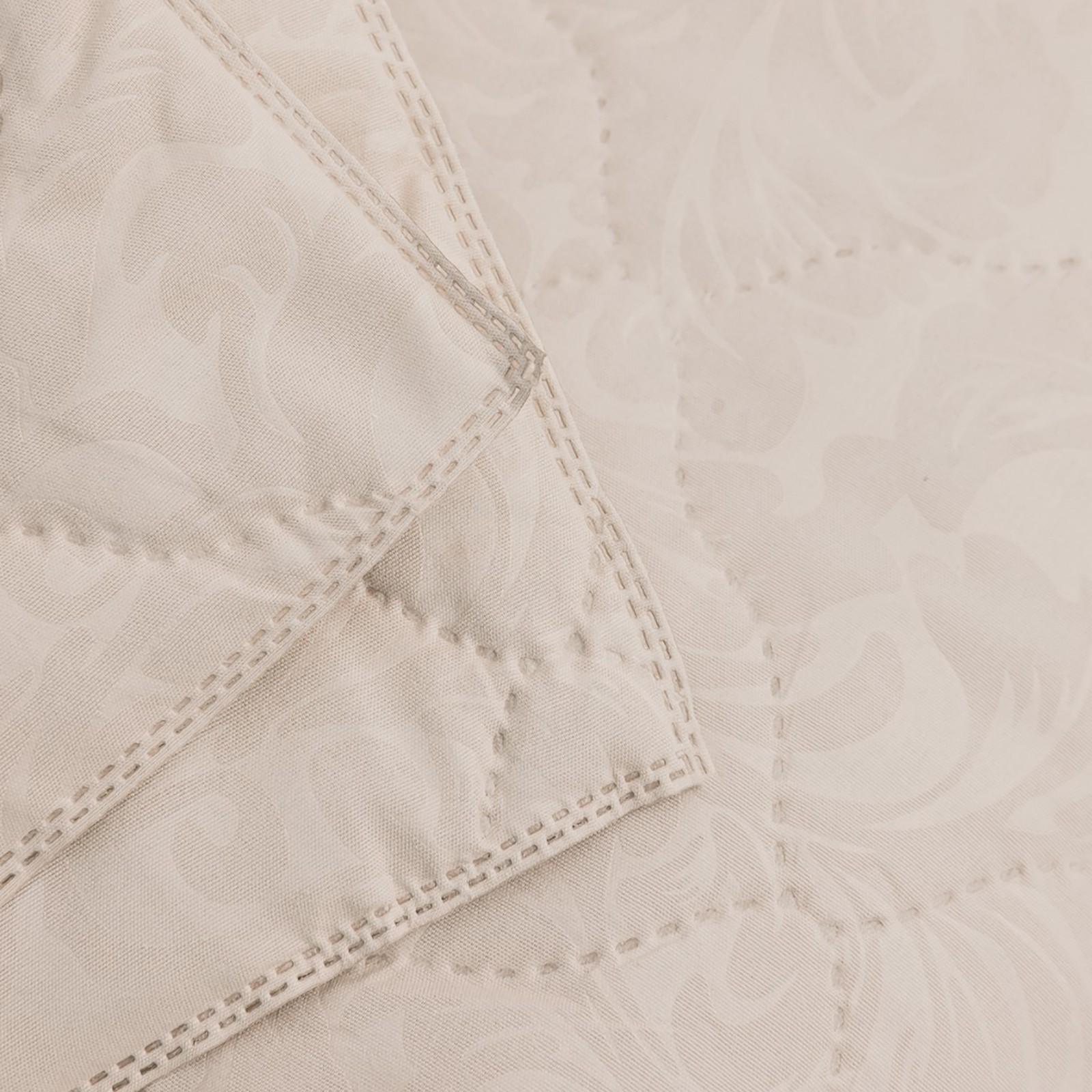 Покрывало 200х215см, слоновая кость, синтепон 100г/м, микрофибра 80г/м, 100% полиэстер