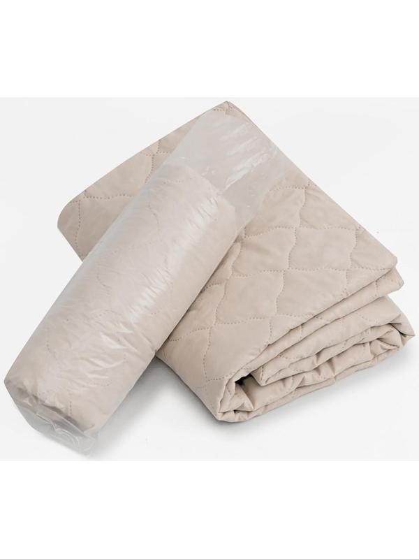 Покрывало 200х215см, слоновая кость, синтепон 100г/м, микрофибра 80г/м, 100% полиэстер