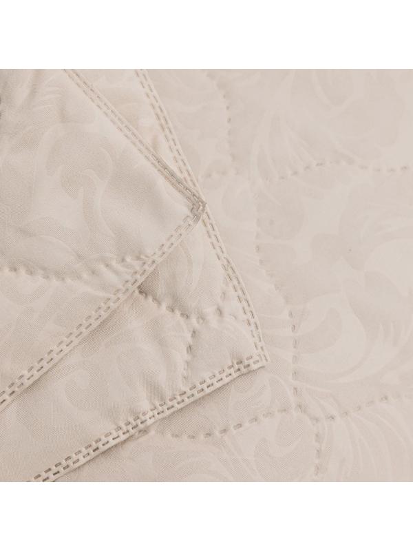 Покрывало 200х215см, слоновая кость, синтепон 100г/м, микрофибра 80г/м, 100% полиэстер