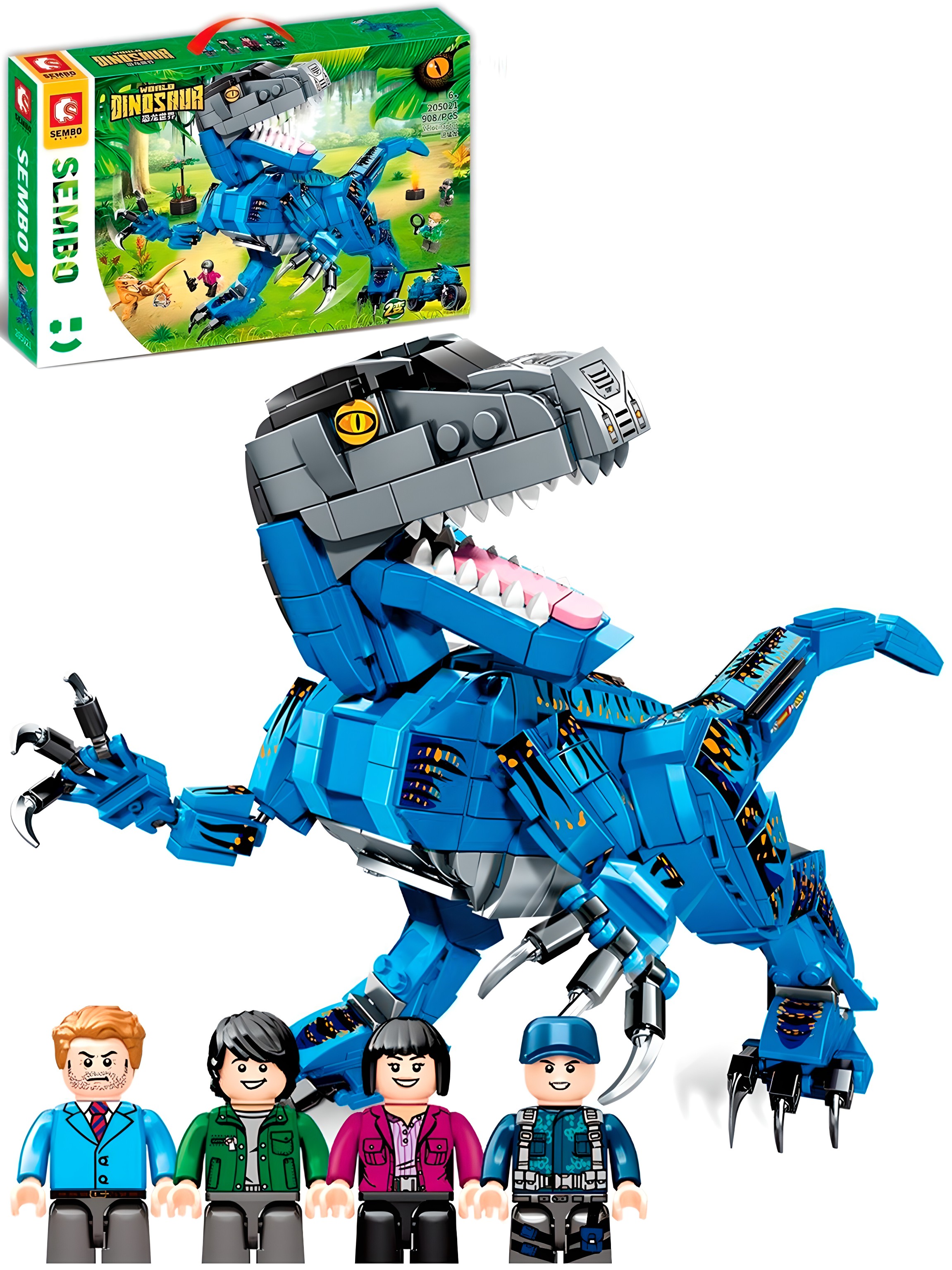 Конструктор Sembo «Динозавр: Велоцираптор» 205021 / 908 деталей