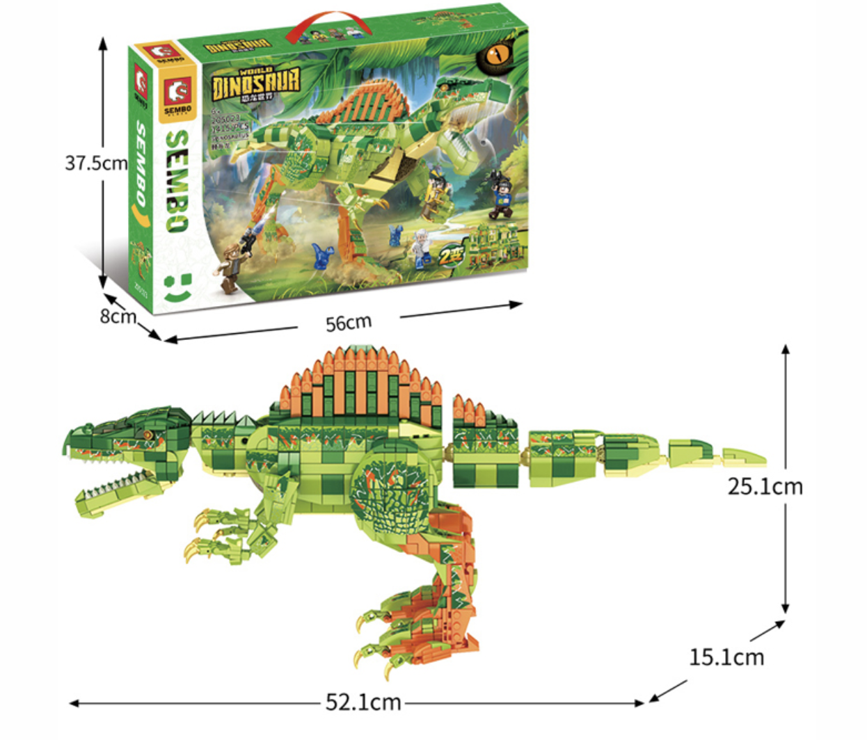 Конструктор Sembo «Динозавр: Спинозавр» 205023 / 1415 деталей