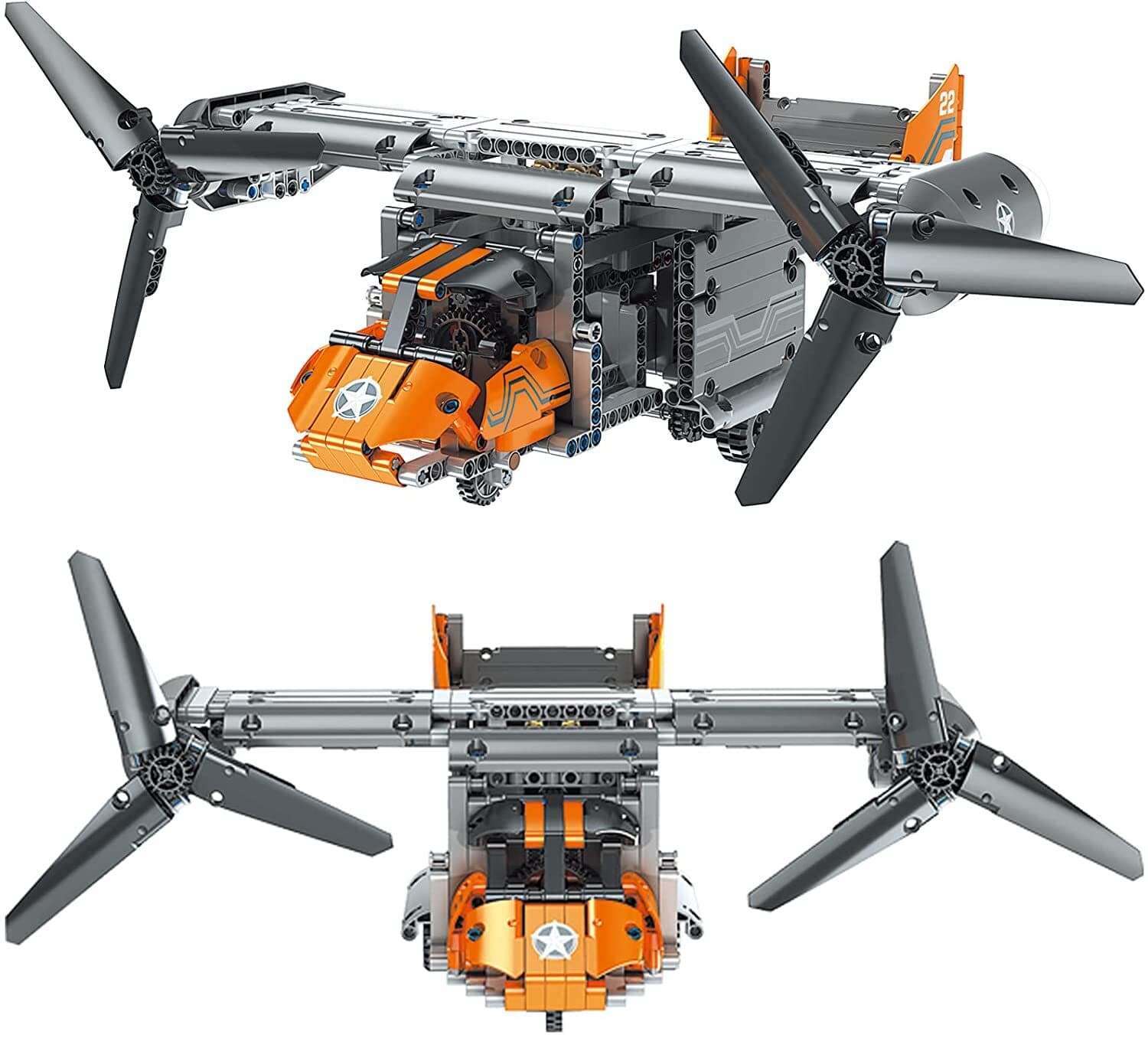 Конструктор Mould King «Транспортный самолет» на радиоуправлении 15043 / 588 деталей