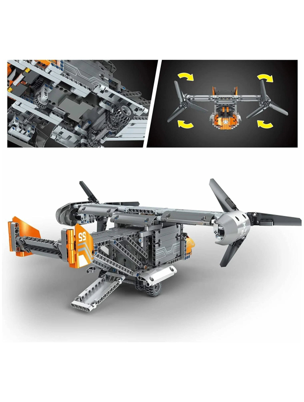 Конструктор Mould King «Транспортный самолет» на радиоуправлении 15043 / 588 деталей