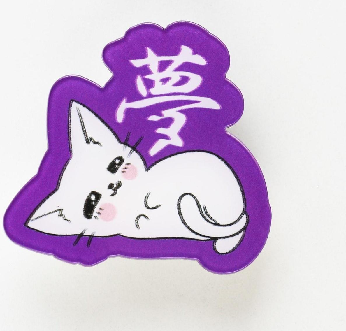 Заколка для волос «Котик»,аниме, 3,7 х 3,5 х 1 см