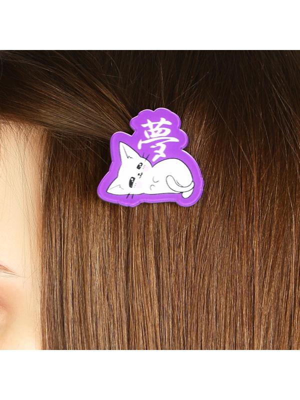 Заколка для волос «Котик»,аниме, 3,7 х 3,5 х 1 см