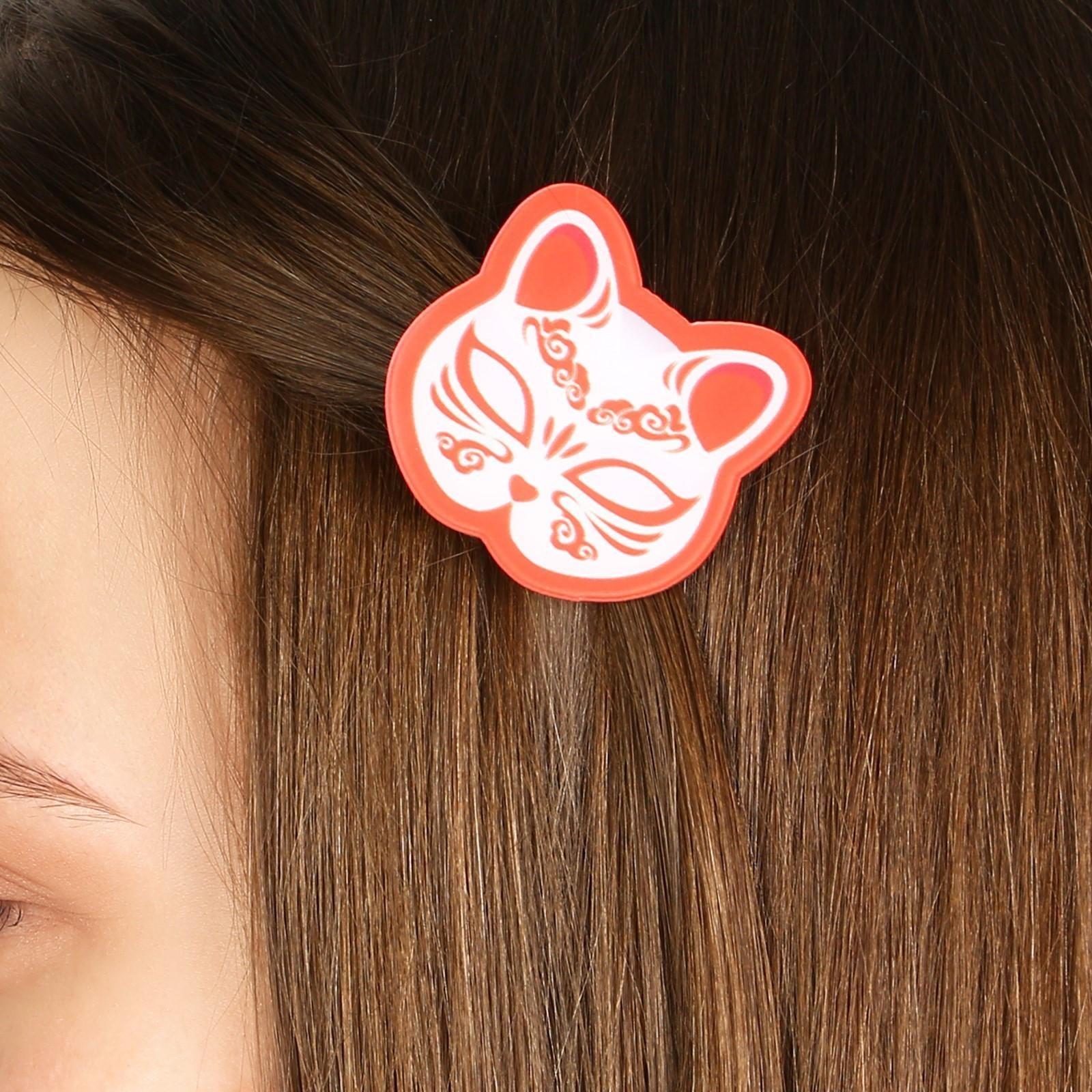 Заколка для волос «Маска»,аниме, 3,7 х 3,5 х 1 см