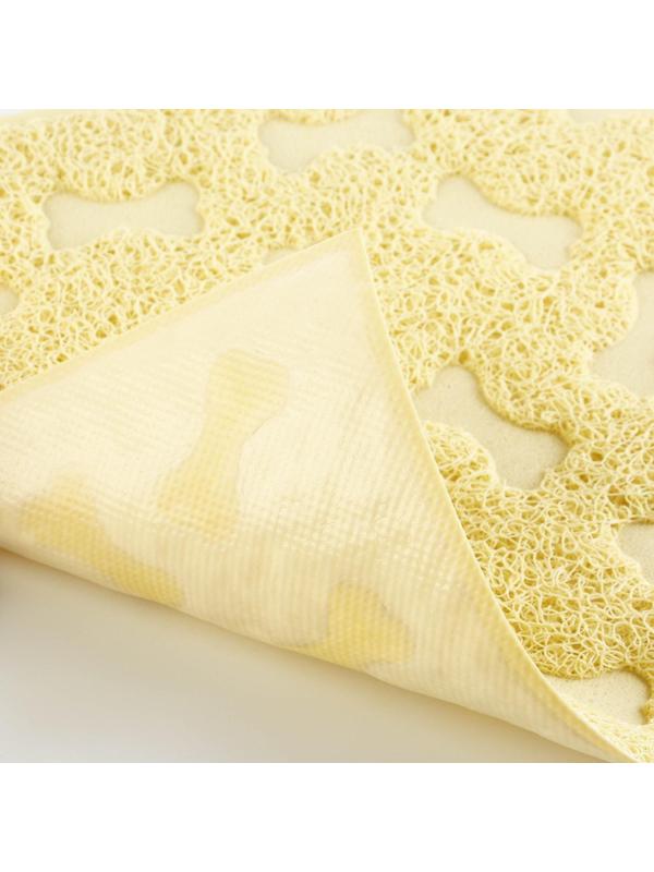 Коврик универсальный под миску и лоток «Косточки», 30х40 см, бежевый