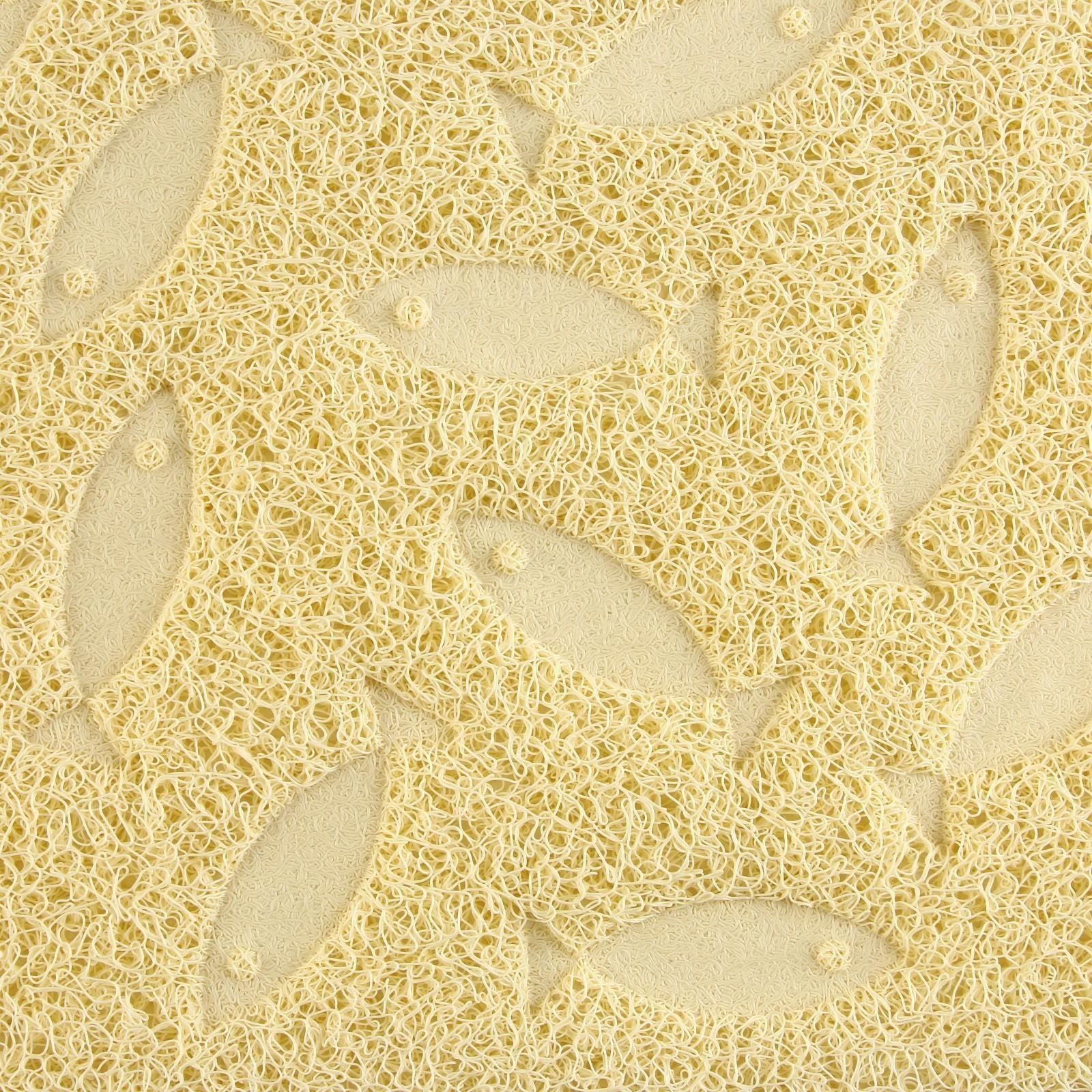 Коврик универсальный под миску и лоток «Рыбки», 30х40 см, бежевый