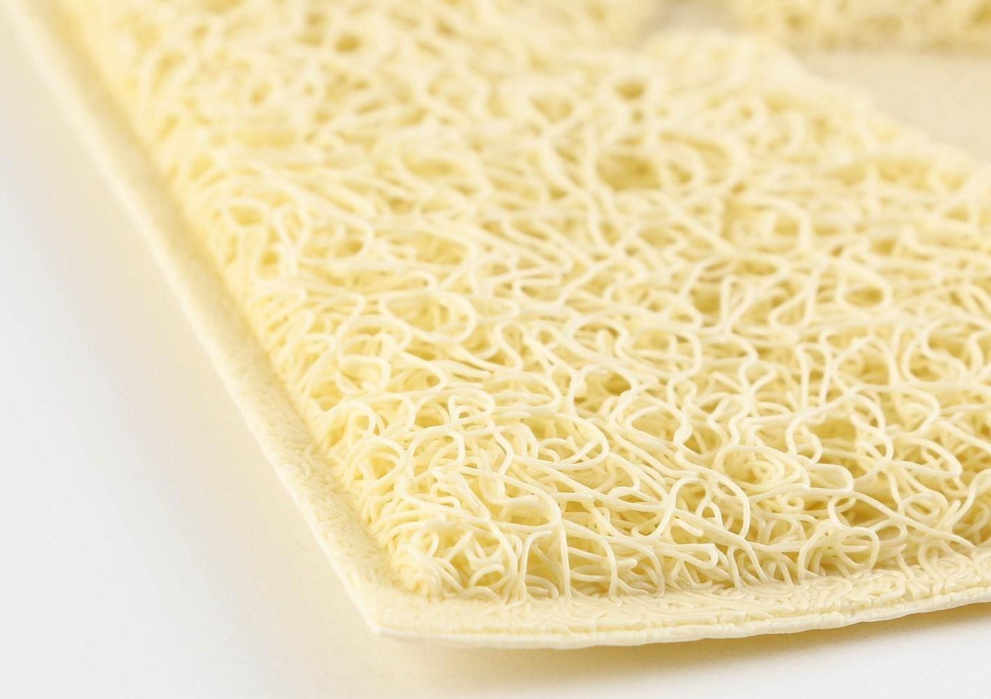 Коврик универсальный под миску и лоток «Рыбки», 30х40 см, бежевый