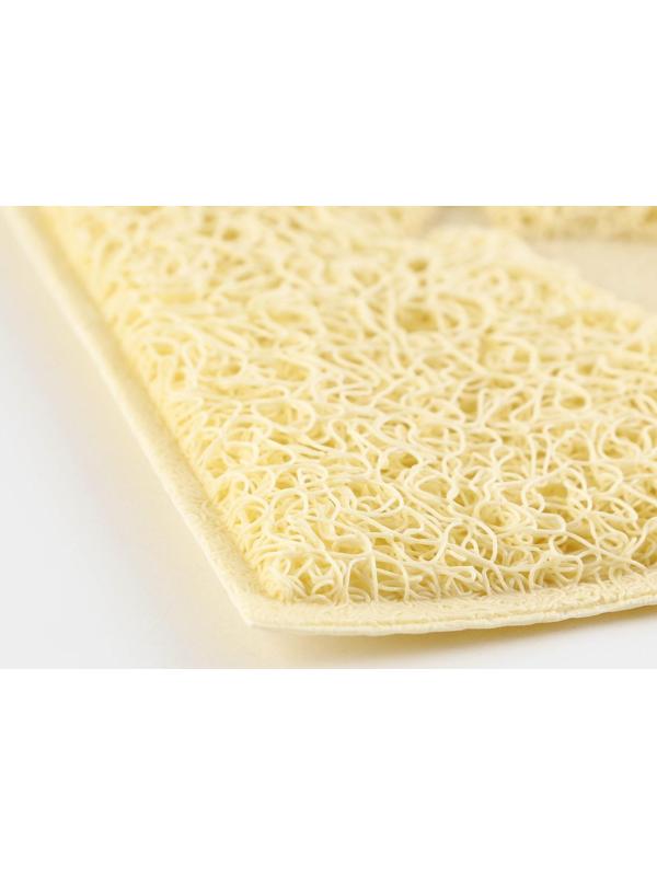 Коврик универсальный под миску и лоток «Рыбки», 30х40 см, бежевый