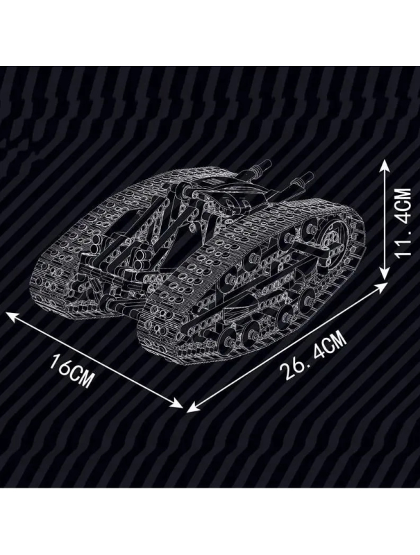 Радиоуправляемый конструктор Mould King «Гусеничный вездеход» 13154 / 836 деталей