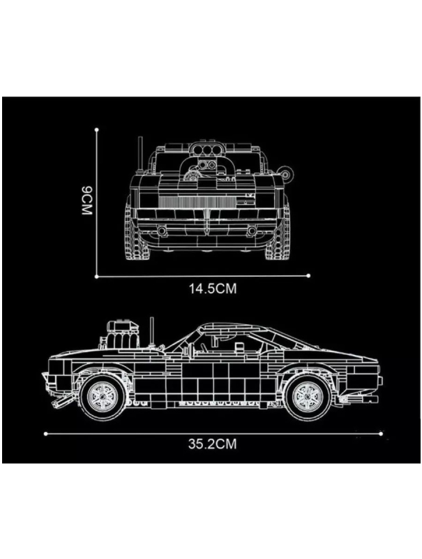 Конструктор Mould King «Dodge Charger» 10028 / 1439 деталей