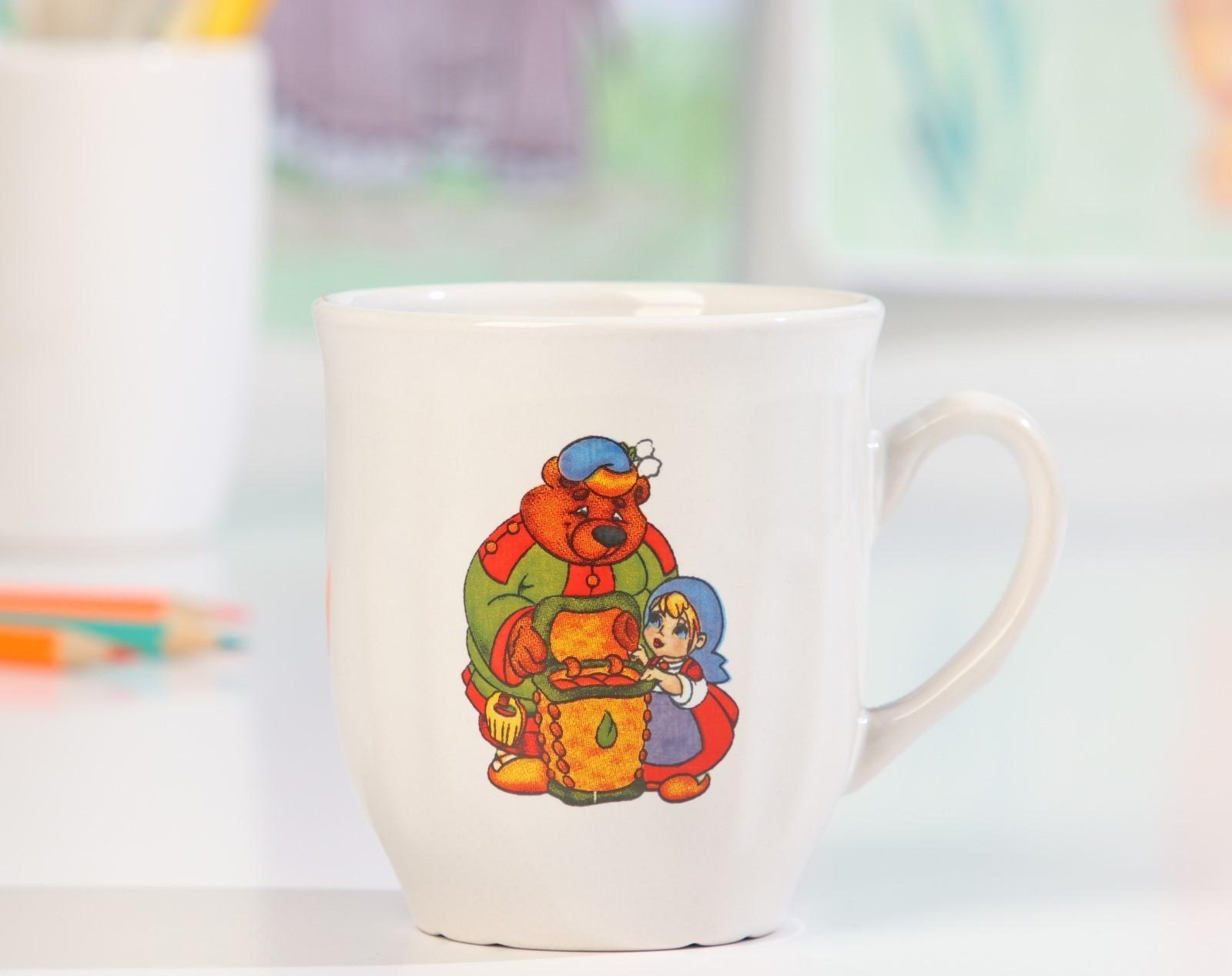 Кружка детская «Девочка и медведь», 250 мл, керамика