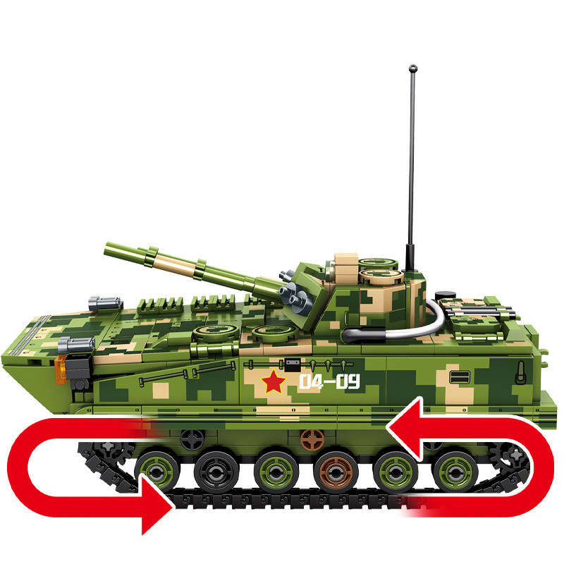 Конструктор Sembo Block «Армейская машина пехоты ZBD-04» 203146 / 744 детали