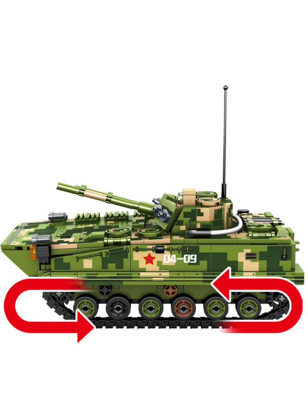 Конструктор Sembo Block «Армейская машина пехоты ZBD-04» 203146 / 744 детали