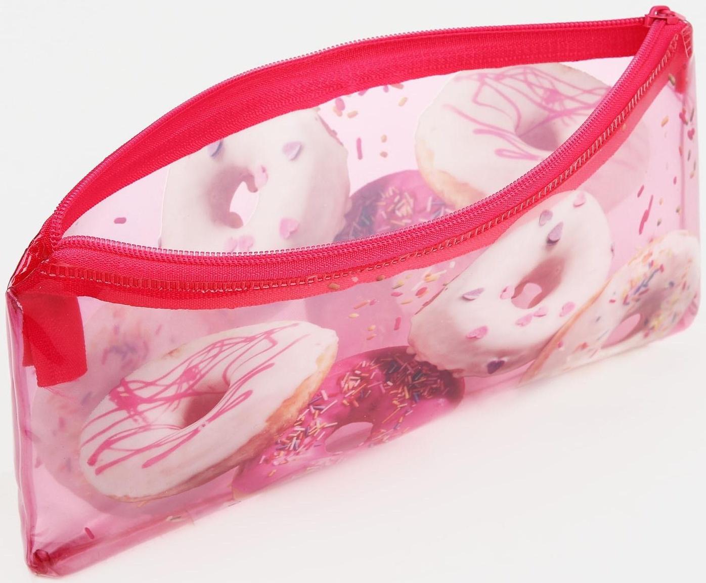 Косметичка на молнии, цвет розовый