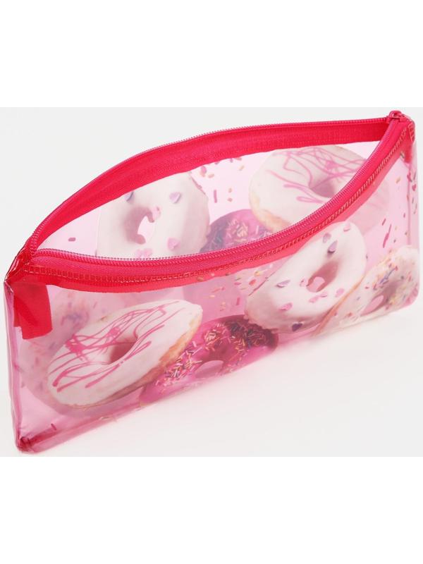 Косметичка на молнии, цвет розовый