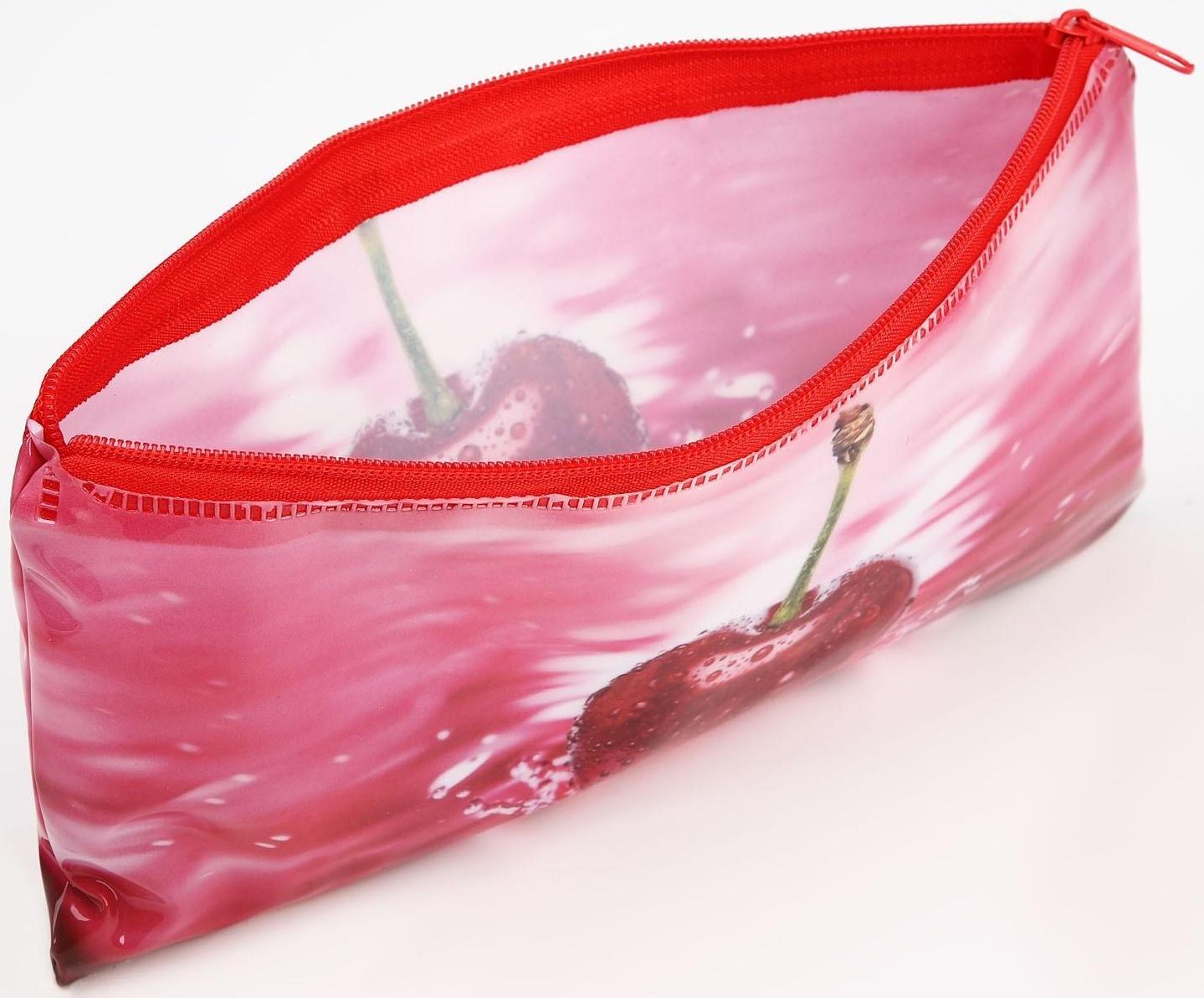 Косметичка-пенал на молнии, цвет розовый