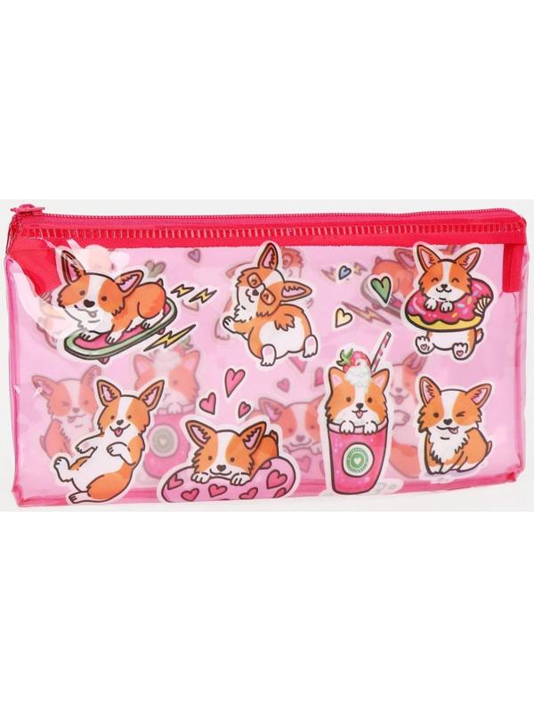 Косметичка-пенал на молнии, цвет розовый