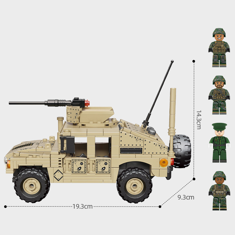 Конструктор Sembo Block «Бронированный внедорожник Hummer M1114» 207121 / 497 деталей