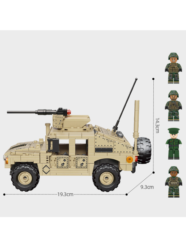 Конструктор Sembo Block «Бронированный внедорожник Hummer M1114» 207121 / 497 деталей