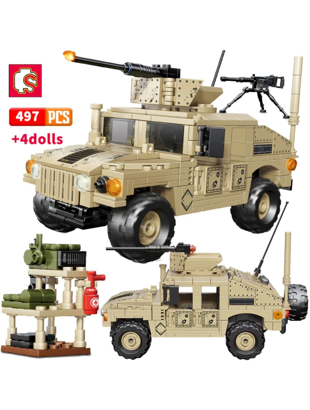 Конструктор Sembo Block «Бронированный внедорожник Hummer M1114» 207121 / 497 деталей