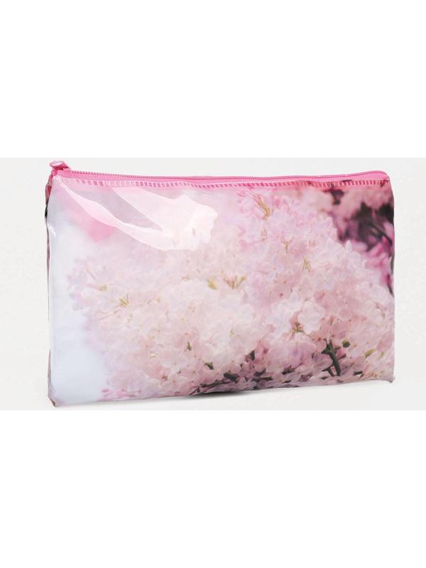 Косметичка-пенал на молнии, цвет розовый