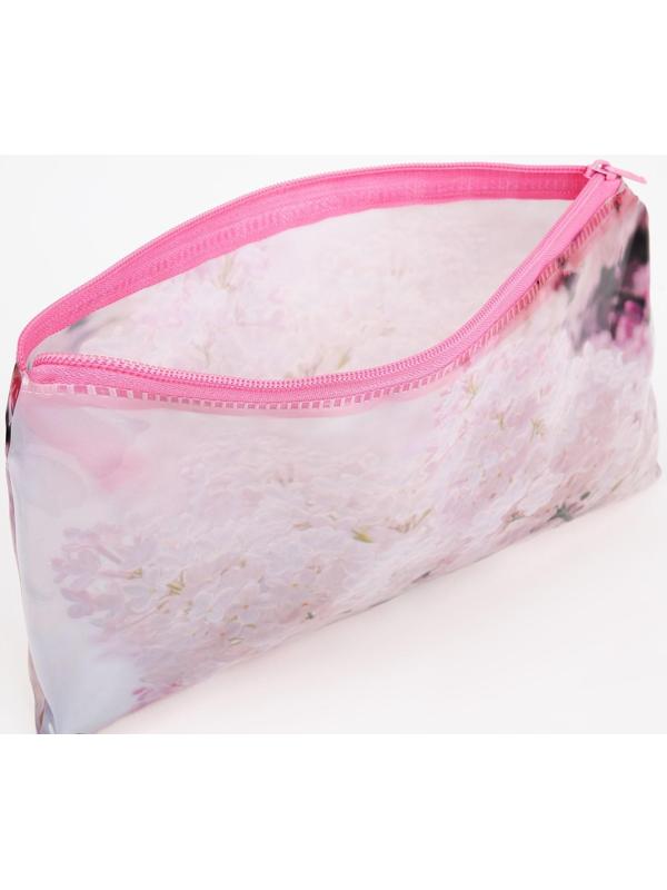 Косметичка-пенал на молнии, цвет розовый