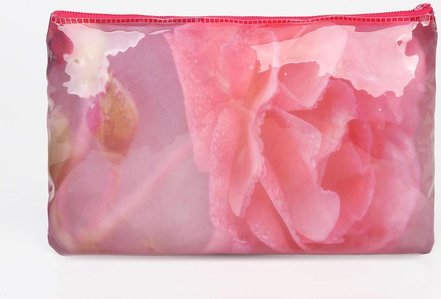Косметичка-пенал на молнии, цвет розовый