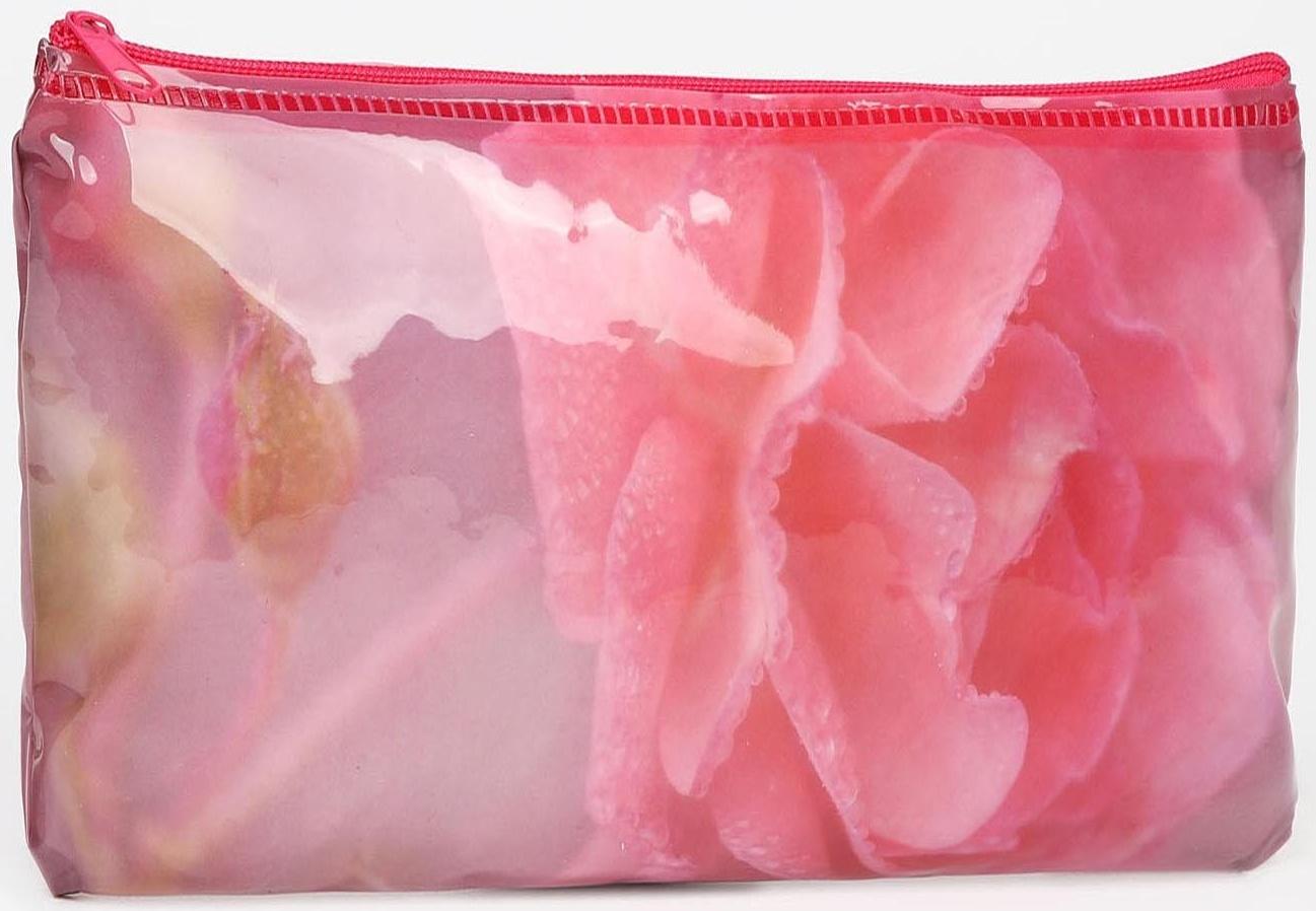 Косметичка-пенал на молнии, цвет розовый