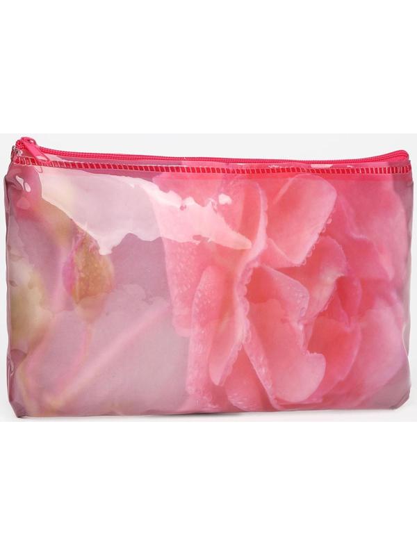 Косметичка-пенал на молнии, цвет розовый