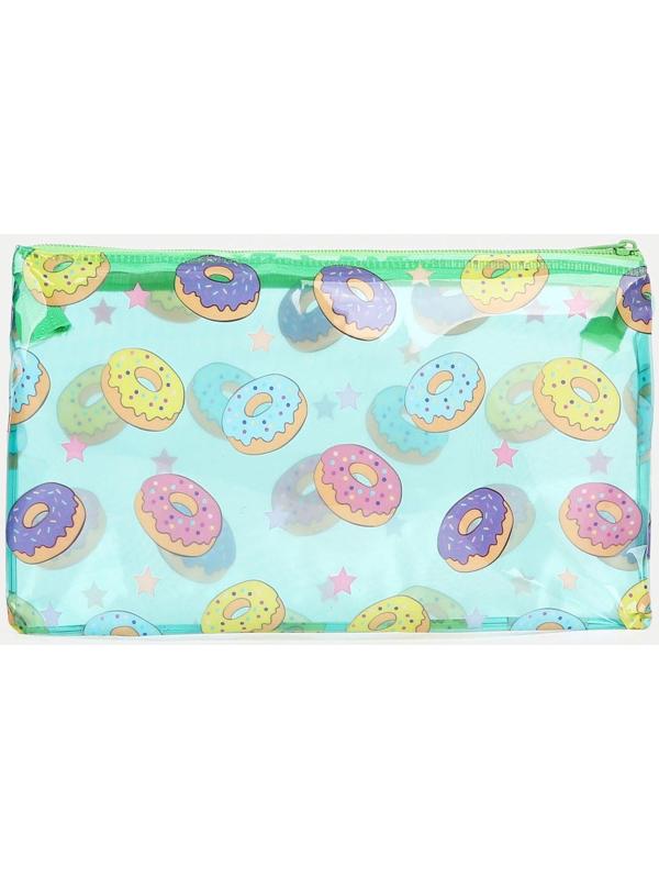 Косметичка-пенал на молнии, цвет зелёный