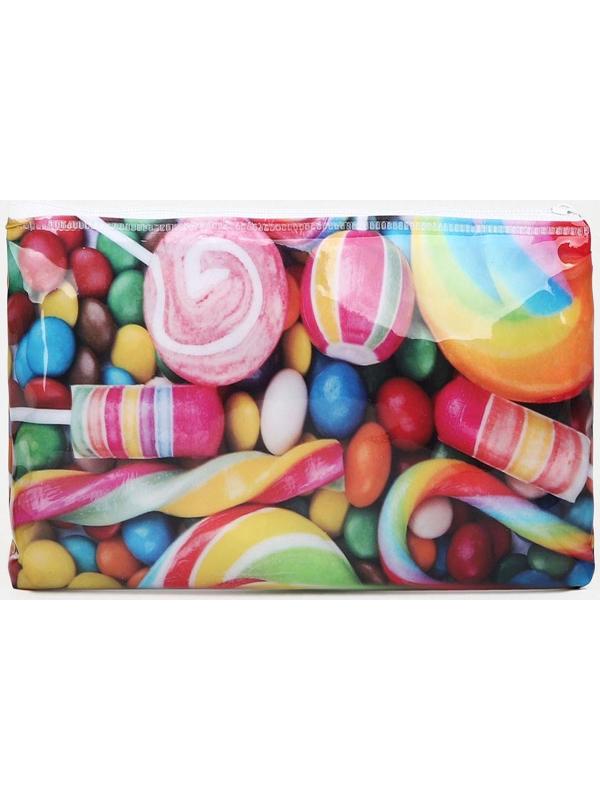 Косметичка-пенал на молнии, цвет разноцветный