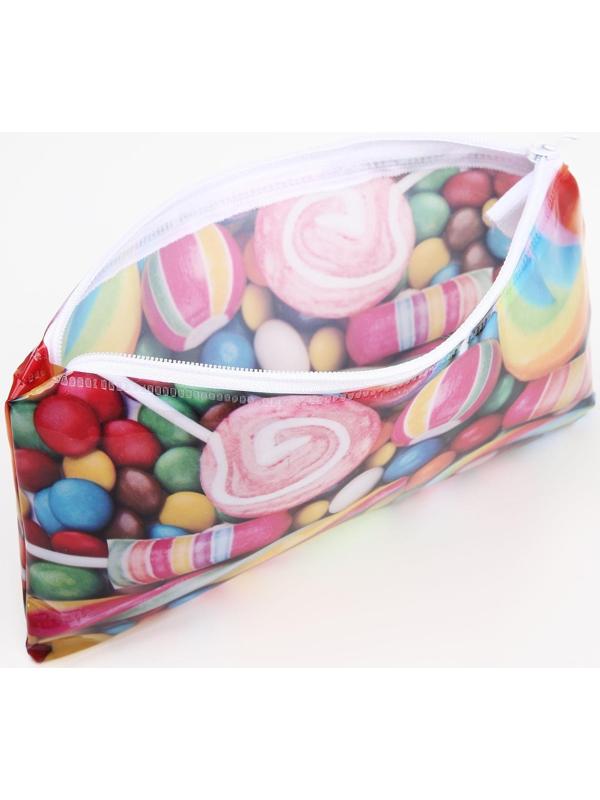 Косметичка-пенал на молнии, цвет разноцветный