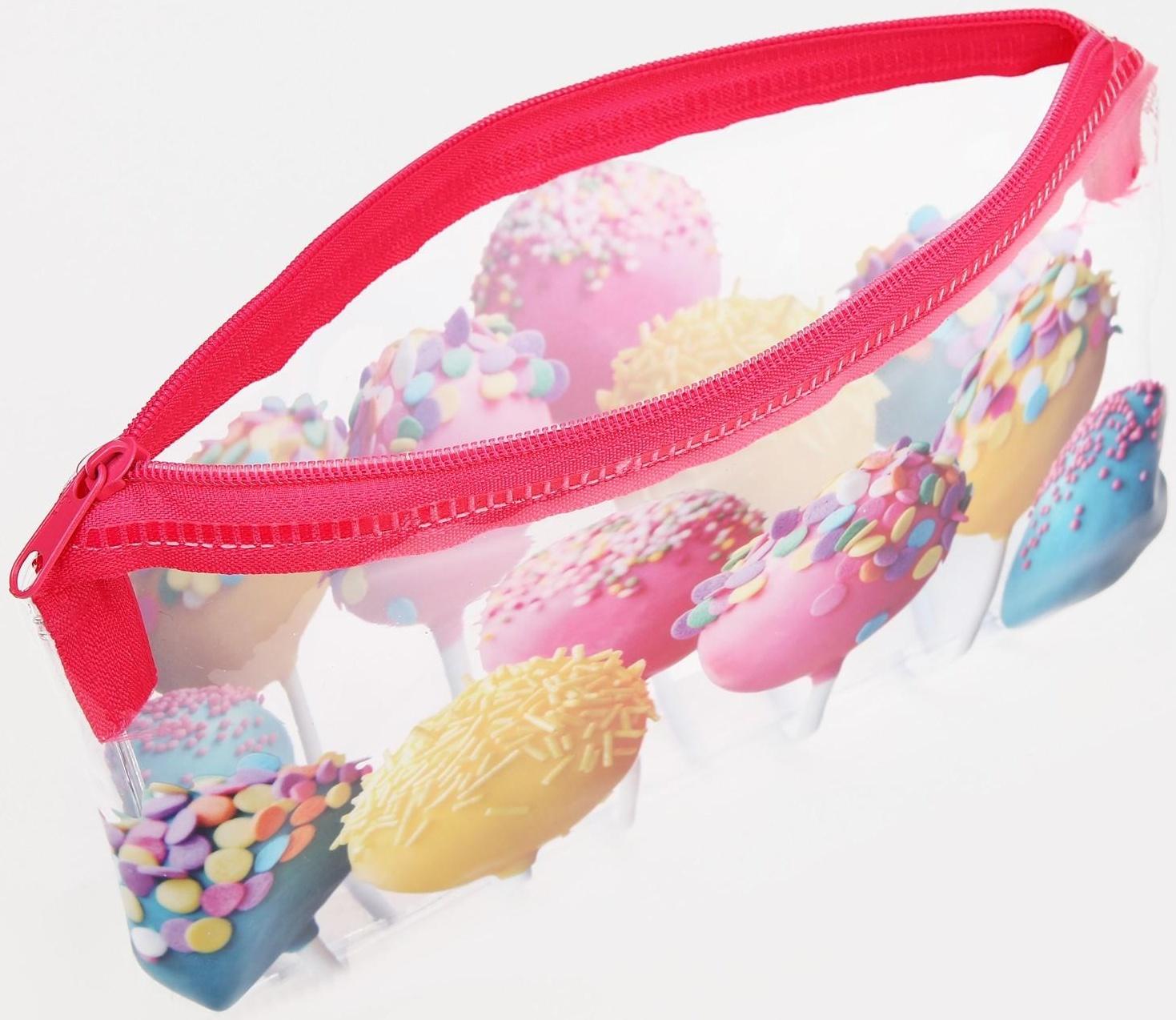 Косметичка-пенал на молнии, цвет разноцветный