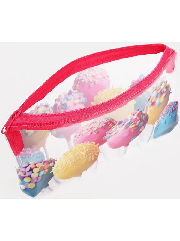 Косметичка-пенал на молнии, цвет разноцветный