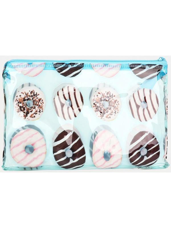 Косметичка-пенал на молнии, цвет голубой