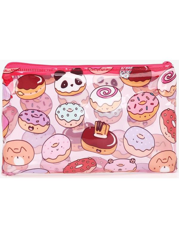 Косметичка-пенал на молнии, цвет розовый