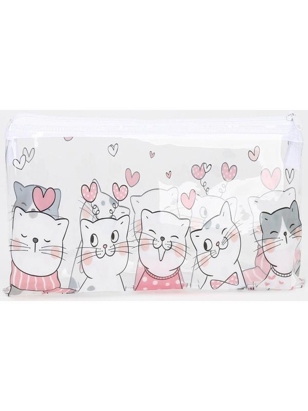 Косметичка-пенал на молнии, цвет прозрачный