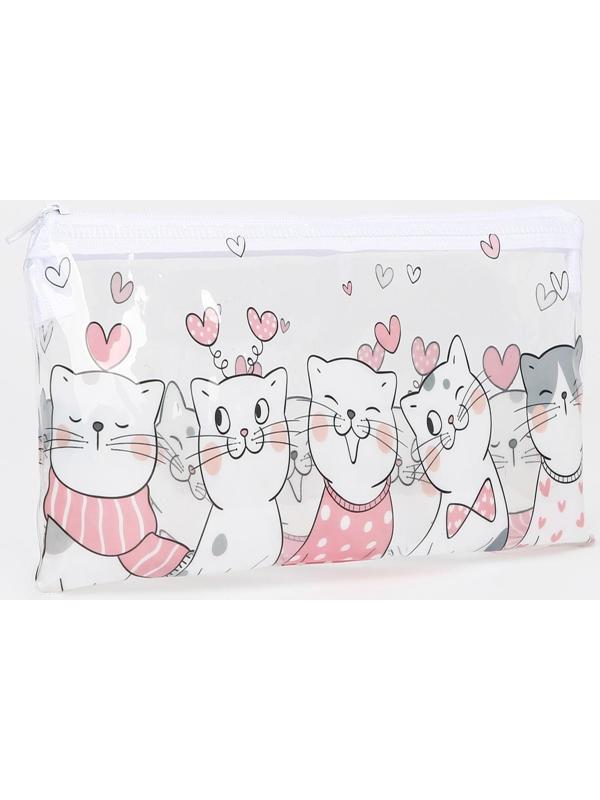 Косметичка-пенал на молнии, цвет прозрачный