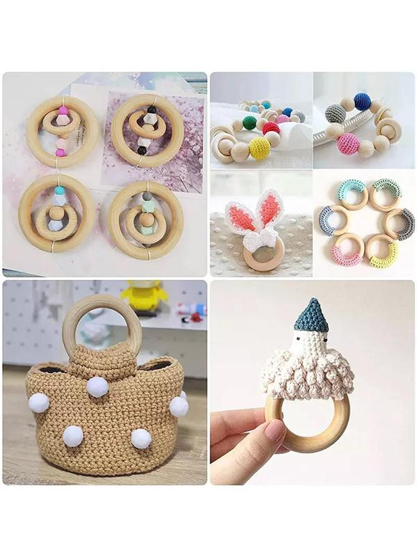 Набор колец для макраме, деревянные, d = 5/7 см, 2 шт