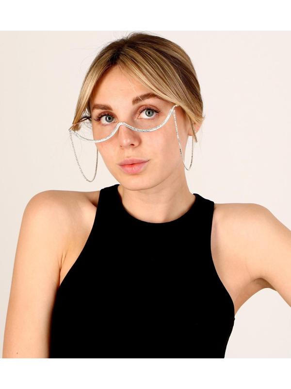 Карнавальный аксессуар «Очки» стразы, с цепью