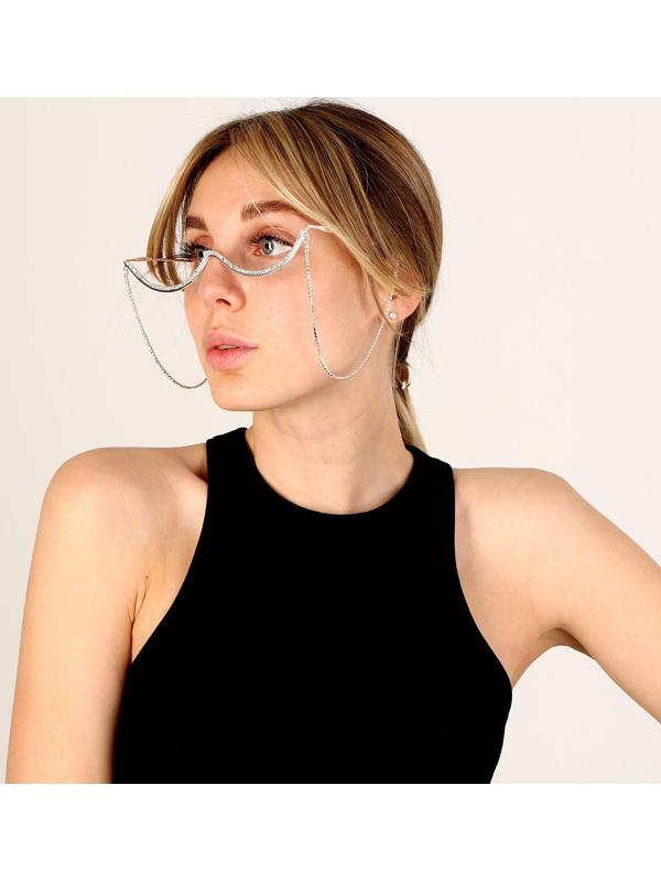 Карнавальный аксессуар «Очки» стразы, с цепью