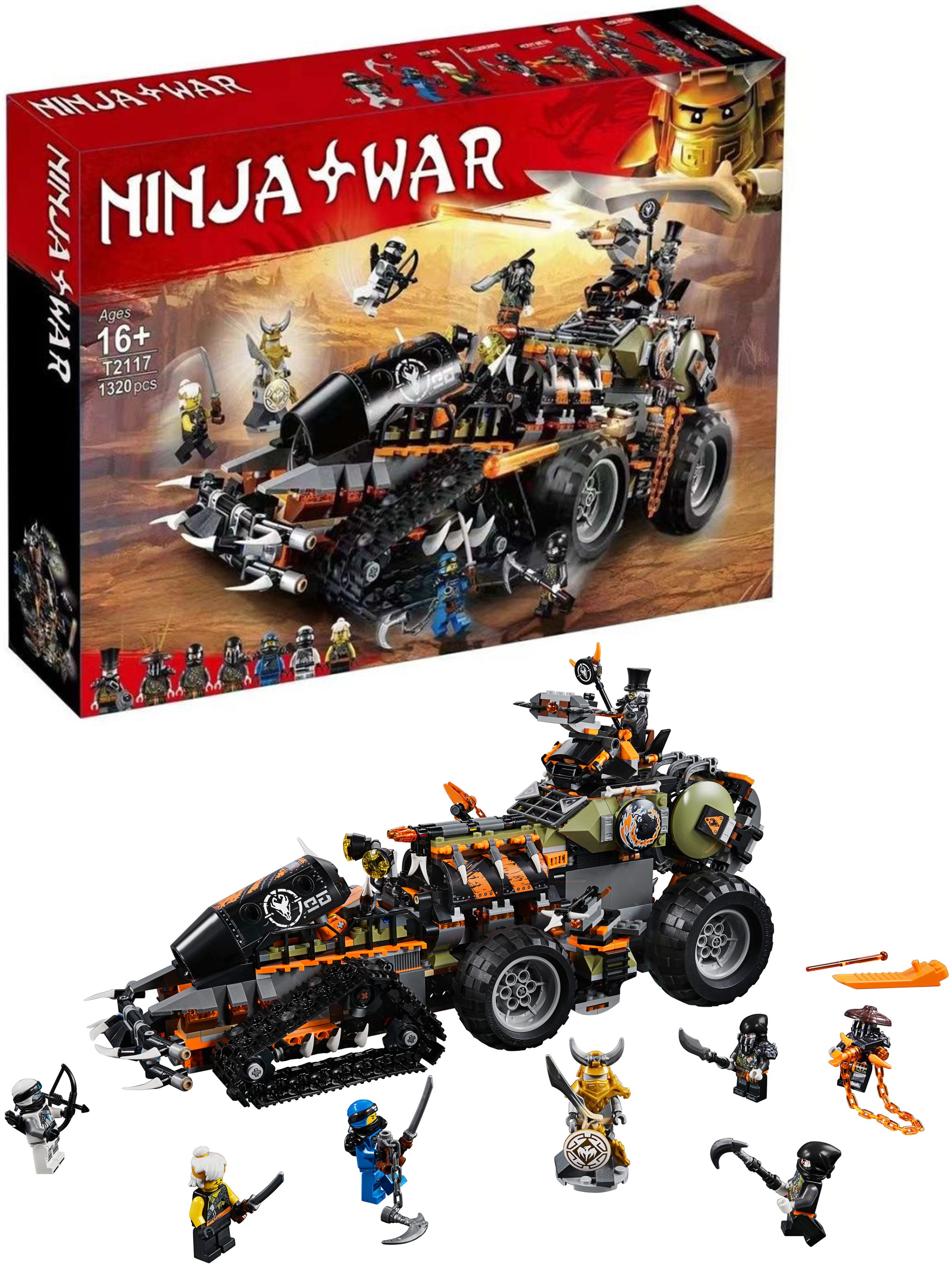 Конструктор «Стремительный странник» T2117 (НиндзяГо 70654) / 1320 деталей