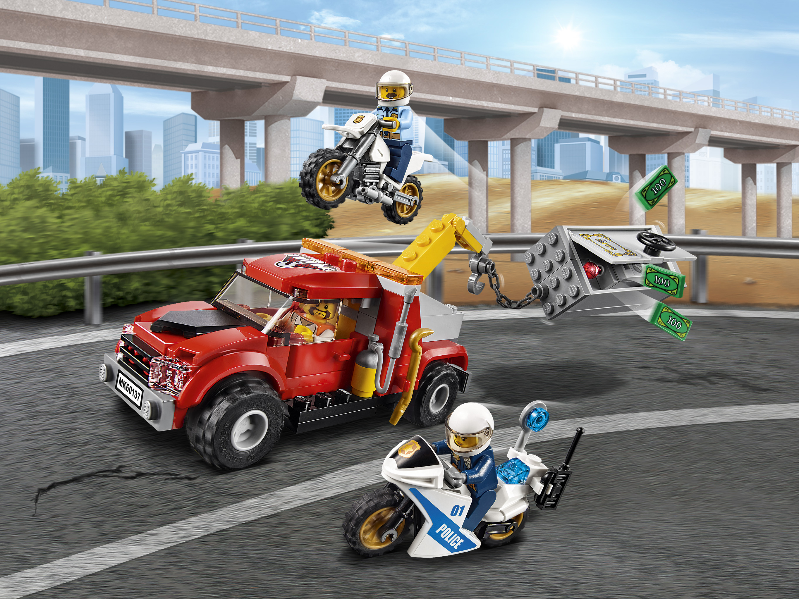 Конструктор «Побег на буксировщике» 20655 (City 60137) / 144 детали