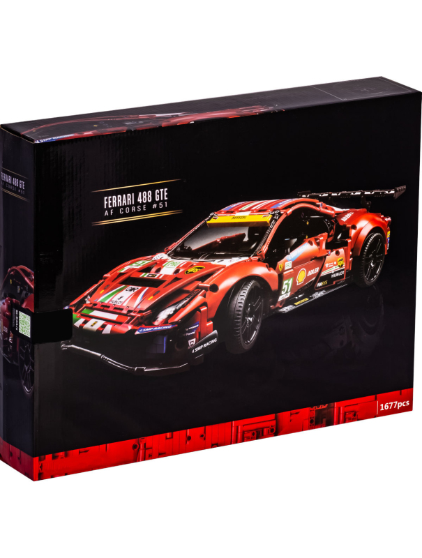 Конструктор «Ferrari 488 GTE AF Corse #51» MK004 (Technic 42125) / 1677 деталей