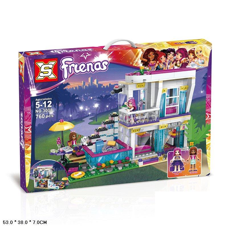 Конструктор SX «Поп-звезда: Дом Ливи» 3008 (Friends 41135) / 760 детали